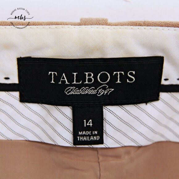 Bundle of 2 Talbots Established 1947 Wool Blend Straight Pants Gray Tan Women 14 - Picture 14 of 16